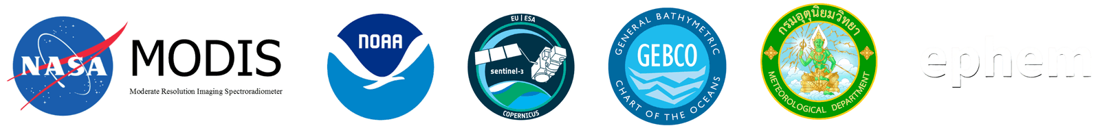 แหล่งข้อมูล: NASA MODIS · NOAA OISST · Copernicus Sentinel-2 · GEBCO · กรมอุตุนิยมวิทยา